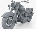 Harley-Davidson Softail Deluxe 2006 3d model clay render