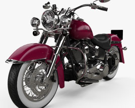 3D model of Harley-Davidson Softail Deluxe Custom 2006