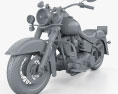 Harley-Davidson Softail Deluxe Custom 2006 3d model clay render