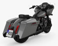Harley-Davidson CVO Road Glide 2021 3D-Modell Rückansicht