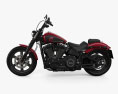 Harley-Davidson Street Bob 114 2024 3D 모델  side view