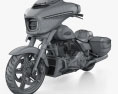 Harley-Davidson Street Glide 2024 3D模型 wire render