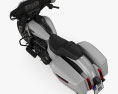 Harley-Davidson Street Glide 2024 3D-Modell Draufsicht