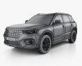 Haval H7 2021 3Dモデル wire render
