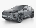 Haval F7x 2021 3Dモデル wire render