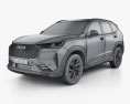 Haval H6 Ultra 2021 3Dモデル wire render