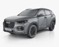 Haval H6 2021 3Dモデル wire render
