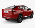Haval F7x with HQ interior 2021 3d model back view