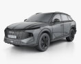 Haval XY 2023 3D-Modell wire render