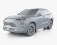Haval H6 S 2024 3D-Modell clay render