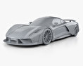 Hennessey Venom F5 2019 Modèle 3d clay render