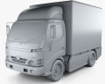 Hino 300 Standard Cab Box 2013 3D 모델  clay render