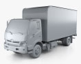 Hino 195 混合動力 箱式卡车 2013 3D模型 clay render