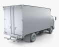 Hino 195 ハイブリッ 箱型トラック 2013 3Dモデル
