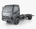 Hino 300-616 底盘驾驶室卡车 2011 3D模型 wire render