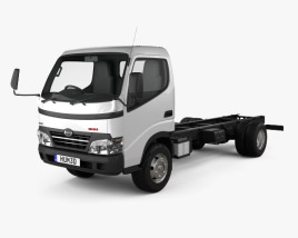 Hino 300-616 底盘驾驶室卡车 2007 3D模型