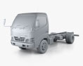 Hino 300-616 Chassis Truck 2011 3d model clay render