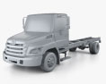 Hino 198 Chassis Truck 2013 3d model clay render
