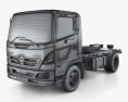 Hino 500 FC (1018) Chassis Truck 2015 3d model wire render