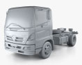 Hino 500 FC (1018) Chassis Truck 2015 3d model clay render