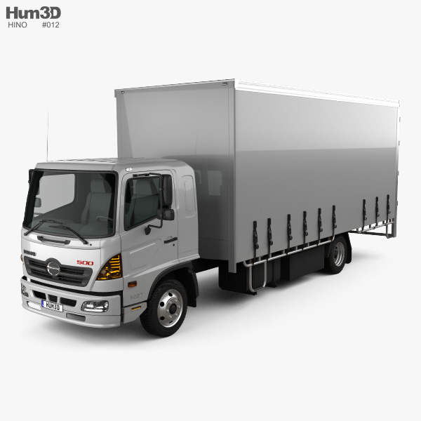 Hino 500 FD (1027) Load Ace Box Truck 2008 3D model