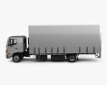 Hino 500 FD (1027) Load Ace 箱式卡车 2015 3D模型 侧视图
