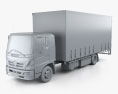 Hino 500 FD (1027) Load Ace Box Truck 2015 Modello 3D clay render