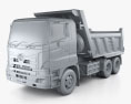 Hino 700 (2841) Tipper Truck 2009 3d model clay render