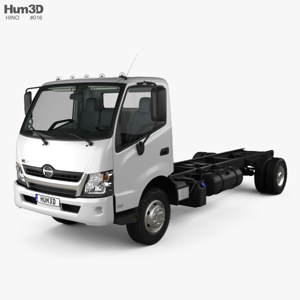 Hino 195 Chassis Truck with HQ interior 2016 3D model
