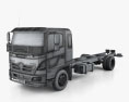 Hino 500 FD (11242) Fahrgestell LKW 2016 3D-Modell wire render
