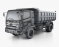 Hino 500 FG 自卸式卡车 2020 3D模型 wire render