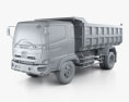 Hino 500 FG Camion Benne 2020 Modèle 3d clay render