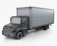 Hino 258 箱式卡车 2017 3D模型 wire render