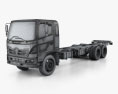 Hino 500 FC LWB Chassis Truck 2020 3d model wire render