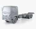 Hino 500 FC LWB Chassis Truck 2020 3d model clay render