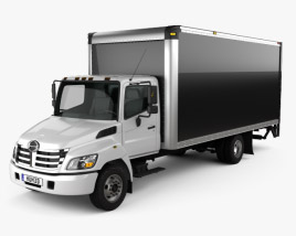 3D model of Hino 185 Box Truck 2017