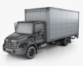 Hino 185 Box Truck 2017 3d model wire render