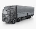 Hino 700 Profia 箱型トラック 4アクスル 2020 3Dモデル wire render
