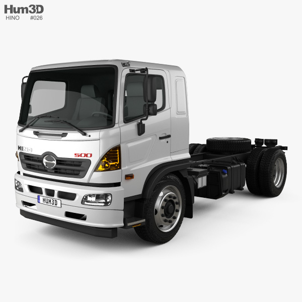 Hino 500 Chassis Truck 2022 3D model