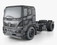 Hino 500 Camion Châssis 2018 Modèle 3d wire render