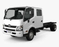 Hino 300 Crew Cab Camion Telaio 2019 Modello 3D