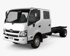 Hino 300 Crew Cab Fahrgestell LKW 2019 3D-Modell