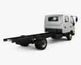 Hino 300 Crew Cab Camion Telaio 2019 Modello 3D vista posteriore