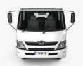 Hino 300 Crew Cab 底盘驾驶室卡车 2019 3D模型 正面图