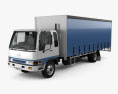 Hino FD 10 Pallet Curtainsider Truck 2020 Modelo 3D