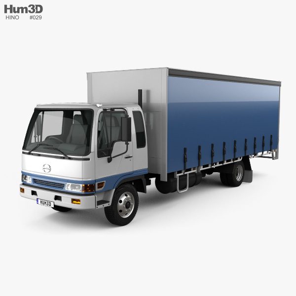 Hino FD 10 Pallet Curtainsider Truck 2020 3D model