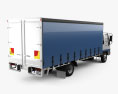 Hino FD 10 Pallet Curtainsider Truck 2020 Modello 3D vista posteriore