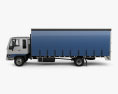 Hino FD 10 Pallet Curtainsider Truck 2020 Modelo 3d vista lateral