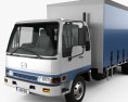 Hino FD 10 Pallet Curtainsider Truck 2020 3D 모델 