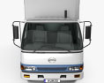 Hino FD 10 Pallet Curtainsider Truck 2020 Modèle 3d vue frontale